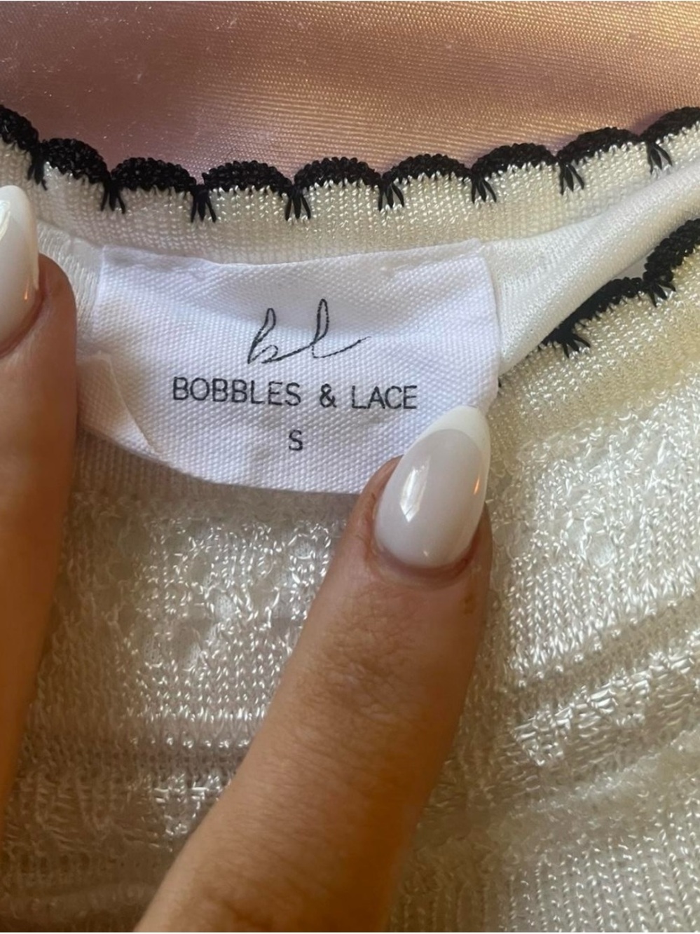 Bobbles and Lace Ruffle Crop Top - Picture 6 of 7